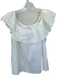 The Great Size 1/S White Cotton Off Shoulder Eyelet Top White / 1/S