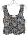 The Great Size 1/S Blue & Multi Ramie Floral Sleeveless Top Blue & Multi / 1/S