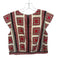 The Great Size 1/S red & cream Cotton Abstract Cap Sleeve U Neck Top red & cream / 1/S
