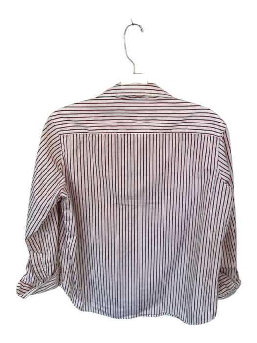 Frank & Eileen Size XS Red & White Cotton Long Sleeve Striped Button Down Top Red & White / XS