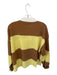 XiRENA Size M Brown & Yellow Cashmere & Wool Long Sleeve Color Block Sweater Brown & Yellow / M