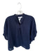 India Collection Emerson Fry Size One Size Navy Cotton Short Sleeve Circles Top Navy / One Size