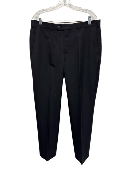 Suitsupply Black Wool Solid 2 Button Men's Suit Black / 48