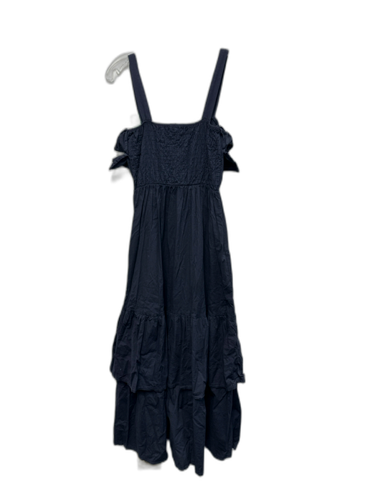 Sofia Size XS Dark Blue Cotton Sleeveless Ruffle Top Tiered Midi Dress Dark Blue / XS