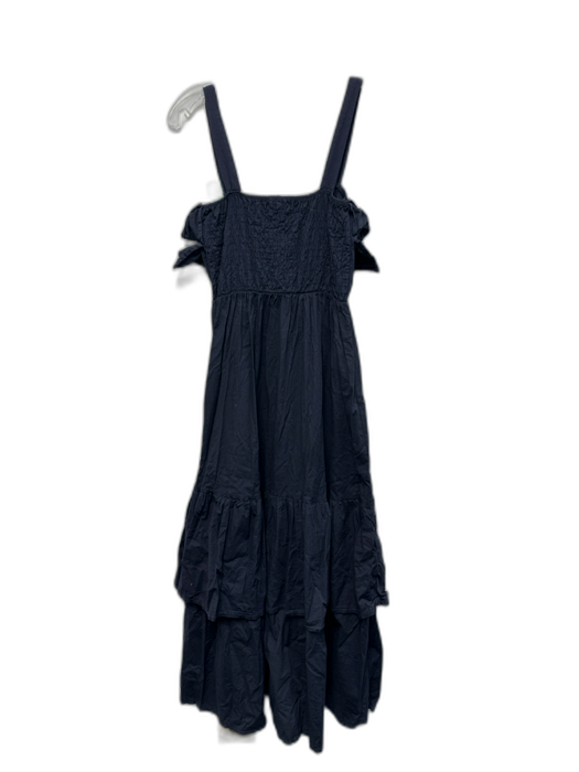 Sofia Size XS Dark Blue Cotton Sleeveless Ruffle Top Tiered Midi Dress Dark Blue / XS