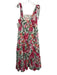 Jude Connally Size M Pink, Orange, Green Cotton Sleeveless Floral & Birds Dress Pink, Orange, Green / M