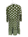 Maeve Size XS Green & White Cotton Long Sleeve Triangles Collar Dress Green & White / XS