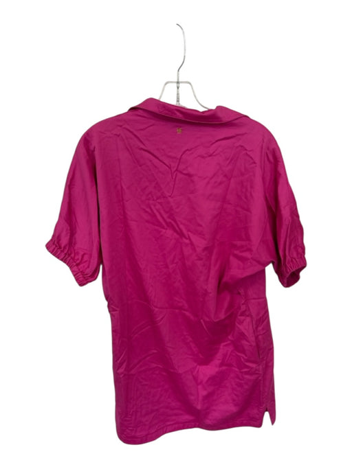 Emily McCarthy Size XS Magenta Cotton Blend 3/4 Balloon Sleeve Collar Dress Magenta / XS