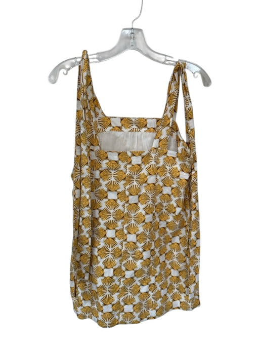 Maeve Size S White & yellow Cotton Tie Straps Seashells Dress White & yellow / S