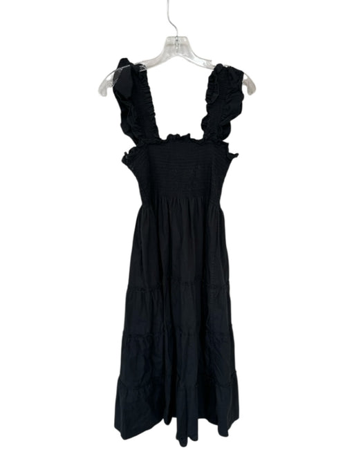 Hill House Size S Black Cotton Sleeveless smocked Maxi Dress Black / S