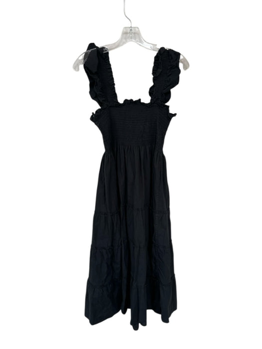 Hill House Size S Black Cotton Sleeveless smocked Maxi Dress Black / S
