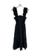 Hill House Size S Black Cotton Sleeveless smocked Maxi Dress Black / S