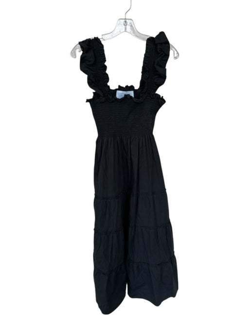 Hill House Size S Black Cotton Sleeveless smocked Maxi Dress Black / S