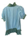 Jodifl Size S Blue & Green Polyester Blend Short Balloon Sleeve Striped Dress Blue & Green / S