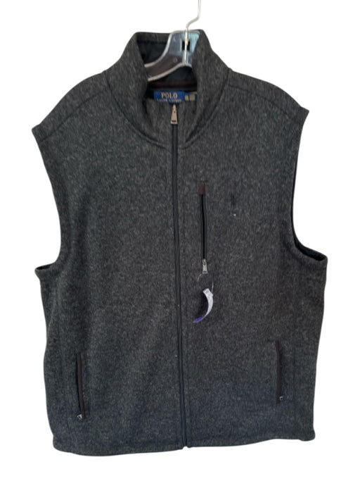 Polo Ralph Lauren Size XXL Charcoal Polyester Heathered Men's Vest Charcoal / XXL