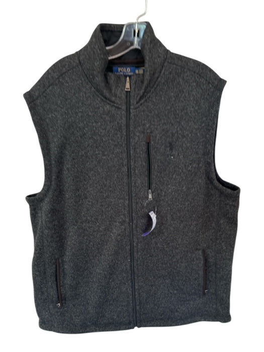 Polo Ralph Lauren Size XXL Charcoal Polyester Heathered Men's Vest Charcoal / XXL
