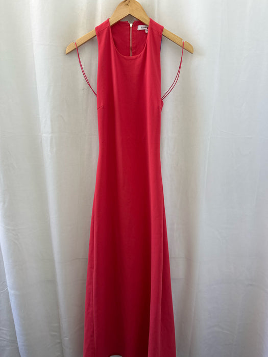 Elizabeth & James Size 6 Coral Pink Sleeveless Side Cut Outs Gown