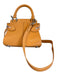 lancel Orange Leather Silver Hardware Shoulder & Crossbody Straps Top Handle Bag Orange / Small