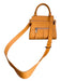 lancel Orange Leather Silver Hardware Shoulder & Crossbody Straps Top Handle Bag Orange / Small