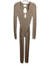 Maniere De Voir Size XS Light Brown Polyester Blend Knit Cut Out Jumpsuit Light Brown / XS