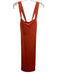 Theory Size 8 Coral Orange Sleeveless Criss Cross Back Square Neck Dress Coral Orange / 8