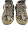 Golden Goose Shoe Size 38 Gray & White Leather Snake Embossed Lace Up Sneakers Gray & White / 38
