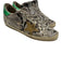 Golden Goose Shoe Size 38 Gray & White Leather Snake Embossed Lace Up Sneakers Gray & White / 38
