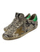 Golden Goose Shoe Size 38 Gray & White Leather Snake Embossed Lace Up Sneakers Gray & White / 38