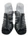 Salvatore Ferragamo Shoe Size 8.5 Black Leather Upper Knot Detail Caged Sandals Black / 8.5