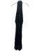 Nili Lotan Size 2 Black Silk Tie Neck Raw Hem Maxi Dress Black / 2