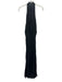 Nili Lotan Size 2 Black Silk Tie Neck Raw Hem Maxi Dress Black / 2
