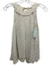 Chloe Size 40 / s Beige Silk Ruffle flocked dot Tie Neck Sleeveless Top Beige / 40 / s