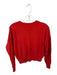 Madewell Size M Orange Cashmere Long Sleeve V Neck Cropped Sweater Orange / M