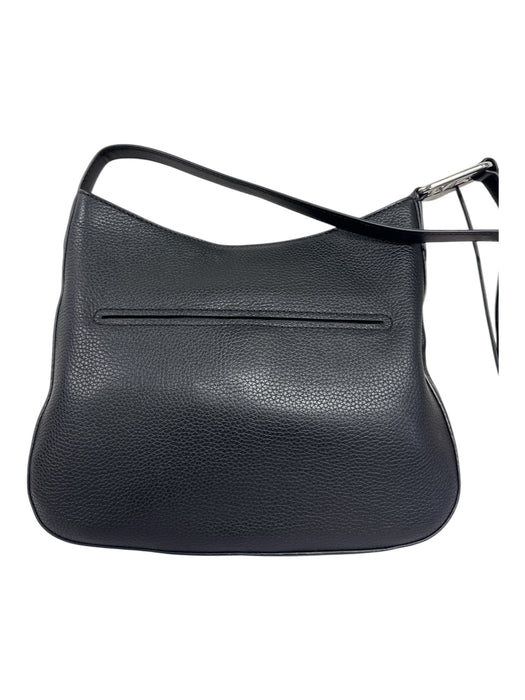 Michael Kors Black Pebbled Leather Shoulder & Crossbody Zip Close Bag Black