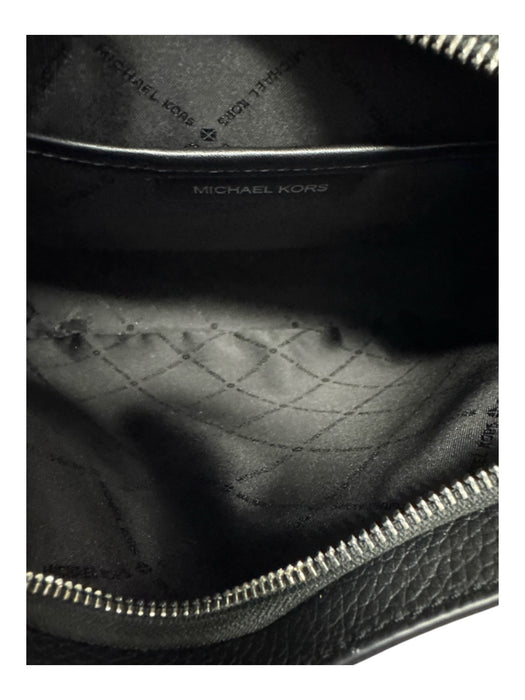 Michael Kors Black Pebbled Leather Shoulder & Crossbody Zip Close Bag Black