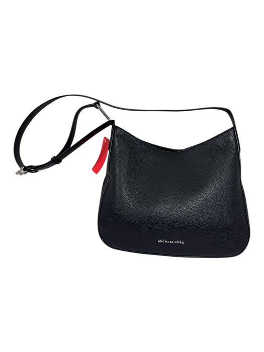 Michael Kors Black Pebbled Leather Shoulder & Crossbody Zip Close Bag Black