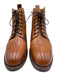 Holland & Holland Shoe Size 7 Brown Pebble Leather Lace Up Almond Toe Boots Brown / 7