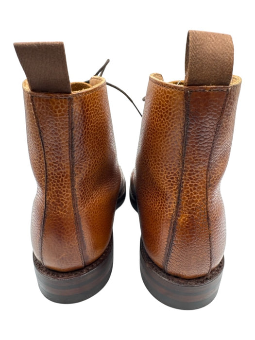 Holland & Holland Shoe Size 7 Brown Pebble Leather Lace Up Almond Toe Boots Brown / 7