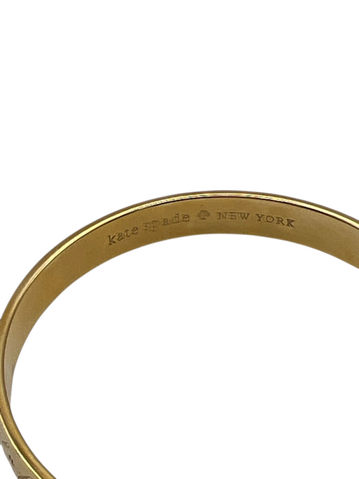 Kate Spade Gold Bangle Metal Cursive Friendship Bracelet Gold