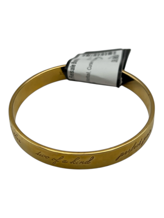 Kate Spade Gold Bangle Metal Cursive Friendship Bracelet Gold