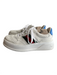 Gucci Shoe Size 38.5 White Leather Rubber Sole Perforated Lace Up Sneaker Shoes White / 38.5