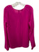 Akris Size 6 Magenta Pink Silk Long Sleeve Back Zip Semi Sheer Top Magenta Pink / 6