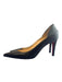 Louboutin Shoe Size 39 Black Leather Pointed Toe Stiletto Pump Back Detail Shoes Black / 39