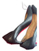 Louboutin Shoe Size 39 Black Leather Pointed Toe Stiletto Pump Back Detail Shoes Black / 39