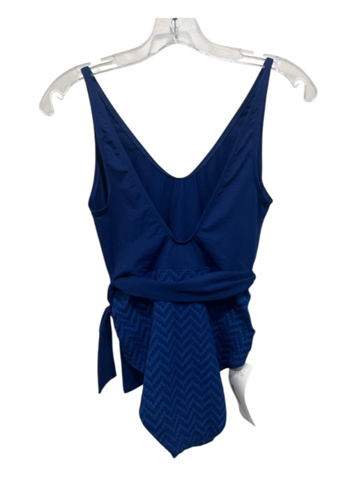 Eres Size 8 Blue Polyamide Tie Detail Print Block Swimsuit Blue / 8
