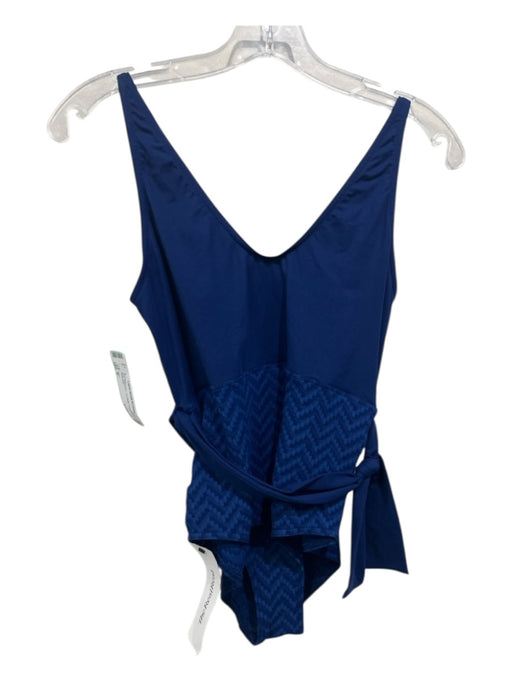 Eres Size 8 Blue Polyamide Tie Detail Print Block Swimsuit Blue / 8