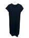 Frank & Eileen Size S Navy Cotton Short Sleeve Crew Neck Raw Hem Dress Navy / S