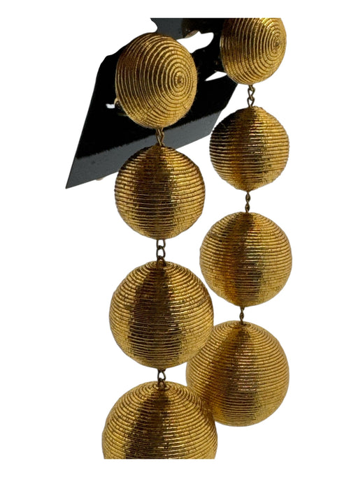 Rebecca De Ravenel Gold Thread Balls Clip On Earring Dangle Earrings Gold