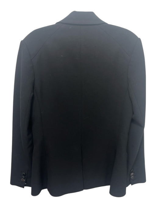 Diane Von Furstenberg Size 6 Black Polyester & Viscose 5 Button Pockets Jacket Black / 6