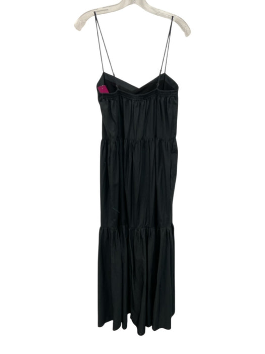 Rag & Bone Size S Black Cotton Spaghetti Strap Tiered Maxi length Dress Black / S